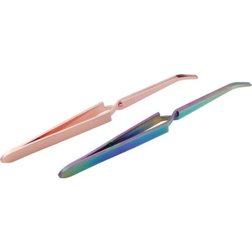 1PC Nail Art Stainless Steel Cross Lock Shaping Tweezers Manicure Finger Tool Picking Rhinestone UV Gel Multi-Function Clip Tips