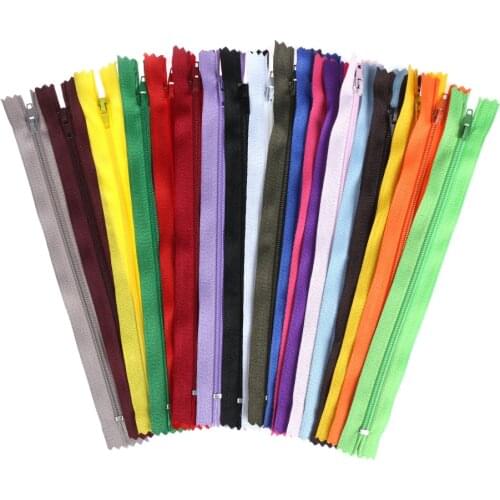10Pcs/Lot Hot Sale Nylon Zippers Colorful Coil Zipper Tailor Trousers Clothing Garment DIY Handcraft Crafts Sewing Accessories