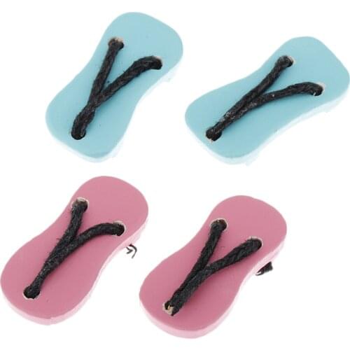 2 Pairs of Mini Resin Thongs for Summer Accessory for Blythe Dolls