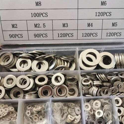 304 stainless steel gasket circular type fasten gasket suit 800 grain M2-M12 gasket combination suit