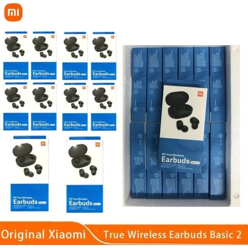 10Pieces/Lot Global Version Redmi Airdots 2 Xiaomi Bluetooth Headphones Wireless Earbuds Basic 2 Low Latency and Noise Reduction