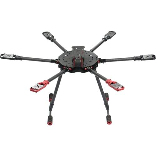 Saker675 675mm / Saker610 610mm 6-axis Carbon Fiber Folding Rack DIY RC Drone Hexacopter Frame Kit with Landing skid Motor Mount