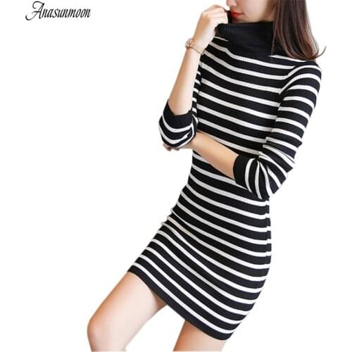 Модные трикотажные платья ANASUNMOON China At AliExpress