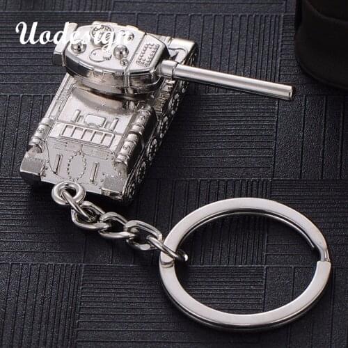 Cool Tanks Pendant Keychain Heavy Weapon 3D Tank Series Keychains Key Chain Holder For Men Car Keyrings