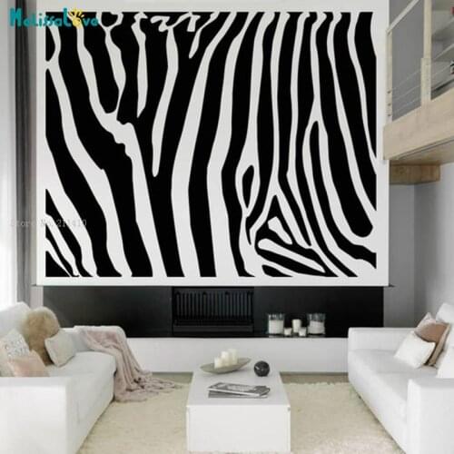 Large Size Zebra Art Decoration Wall Sticker Home Living Room Murals Removable for New Age Youth Animals Decals YT6233