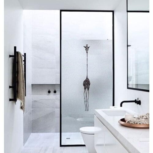 Custom Size Static Cling Window Film Giraffe Style Decorative Privacy Protection Frosted Glass Sticker For Window Door Cabinet
