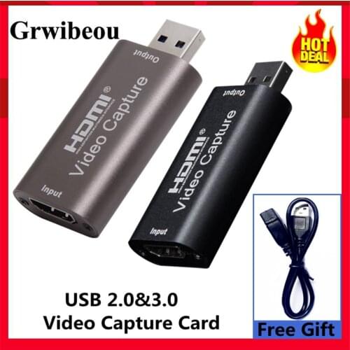 4K Video Capture Card USB 3.0 2.0 Capture Board Video Record Box for PS4 Game DVD Camcorder Camera Recording Live Streaming