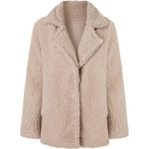 Cashmere Cotton Coat Lapel Long-sleeved Cardigan Women Winter Sweater Clothes Overcoat