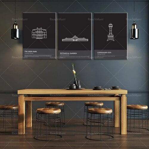 Copenhagen Zoo Botanic Garden Tower Danish Poster | Copenhagen Denmark Printed | Copenhagen Poster | Copenhagen Wall Art | Denma