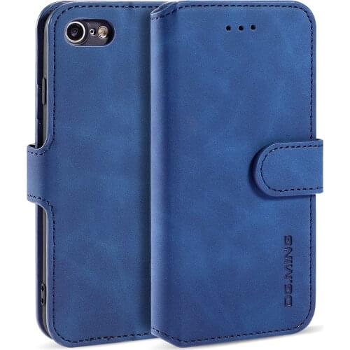 Leather Wallet Cases For iPhone 6 6s 7 8 11 12 SE 2020 Case Magnetic Shockproof Flip Wallet Card Retro Stand Phone Cover