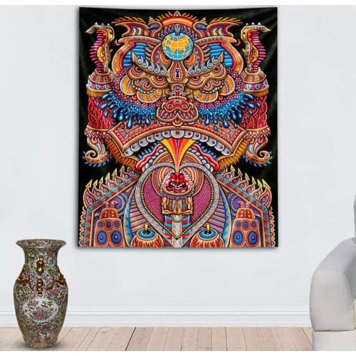 Kundalini Rising Wall Tapestry by Chris Dyer - Psychedelic Hanging Modern Art