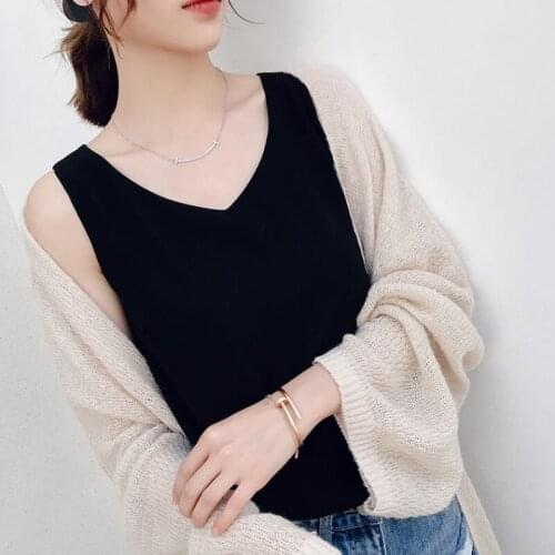 Chiffon Womens Tank Tops for Women Plus Size Summer Sexy Streetwear V Neck Black Crop Top Vest Female Korean OL Shirt Tops Women