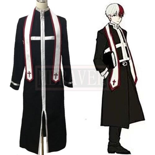 My Boku no Hero Academia My Hero Academia Shoto Todoroki Cosplay Costume Halloween Carnival Priest Uniforms Custom Made