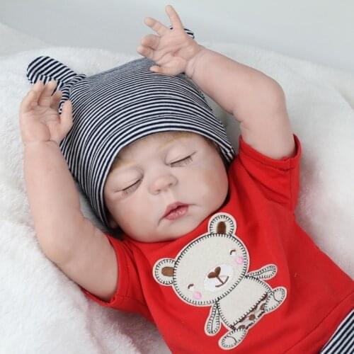 22 Inch Simulation Baby Rebirth Doll Boy Toy Soft Vinyl New Product Childrens Toy Gift Early Education Toy Photography Props
