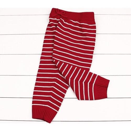 Autumn New Kids Boys and Girls Stripe Knit Pants