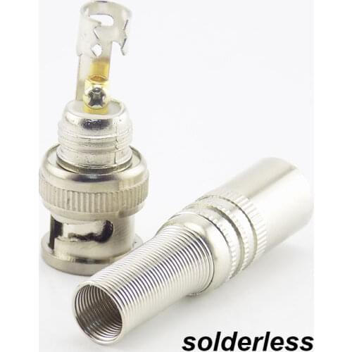 BNC Connector Jack Coaxial RG59 Twist Spring Adapter Twist-on BNC Male Camera CCTV Accessories Surveillance Kit System