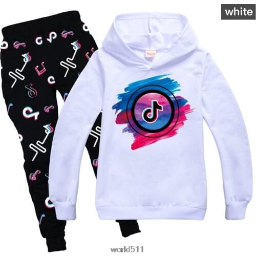 Boys Girls Clothing Set Kids Tik Tok Hoodie Pants Suit for Sports Suits Tracksuits Toddler Children Clothes Set 2-15Year