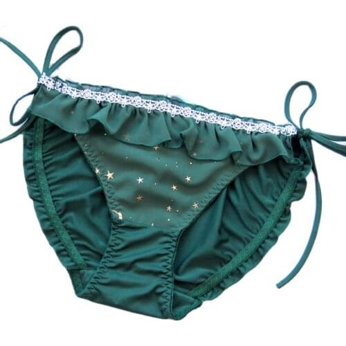 Women Panties Large Sizes Chiffon Fabric Stars Moon Printed Sexy Lace Bow Panties Xingyue Fairy Tale Big Briefs female Underwear