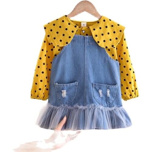 Spring Toddler Baby Girl Clothes Set Cute Cotton Long Sleeve Princess Dress Outfits Toddler Girl Fall Clothes 2020 Girls Dress