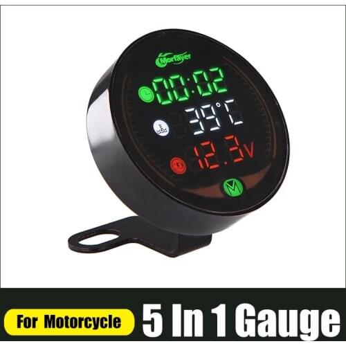 Waterproof 5-in-1 Koso Motorcycle Voltmeter gauge Display For NMAX PCX XMAX Night Vision Motorcycle electronics Meter 9-24V