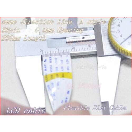 0.5mm Spacing + 230mm Length + 33Pin A / same direction line Soft wire FFC Flexible Flat Cable 33P*0.5A*230MM