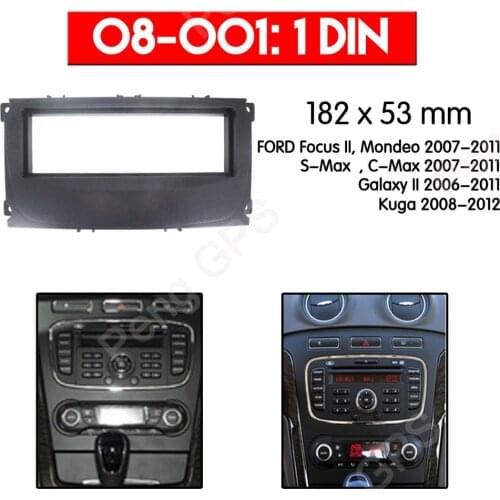 08-001 1 Din Car Radio stereo Fitting installation adapter fascia For Ford Mondeo/C Max 2007-2011 Stereo Frame Audio Fascias