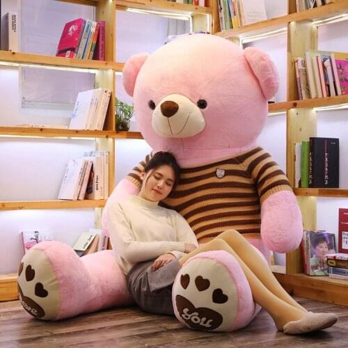 1PC Teddy Bear Plush Toys Sweater Bear 80M Soft Stuffed Animals Cute Embrace Bear Plush Dolls For Baby Kids Christmas Gifts