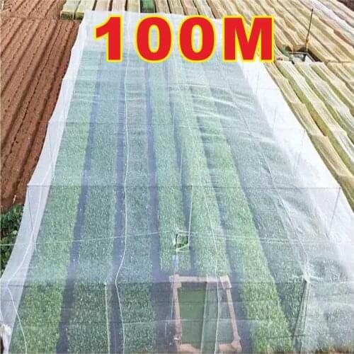 Wholesale 100M Garden Insect Net Greenhouse Protective Net Nylon Mist Net For Garden Anti Birds Chicken Protect Vegetables Fruit