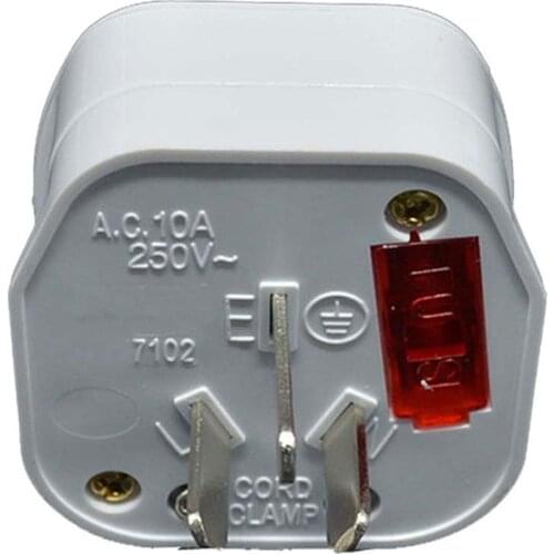 13A 250V AMP UK Plug with White Switch Switched Mains Red Light Plug Indicator Neon White Ship Drop P5L6