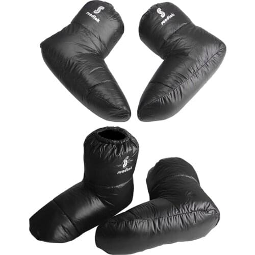 2 Pairs 90% Ducks Down Slipper Boots Booties Camping Tent Foot Feet Slippers