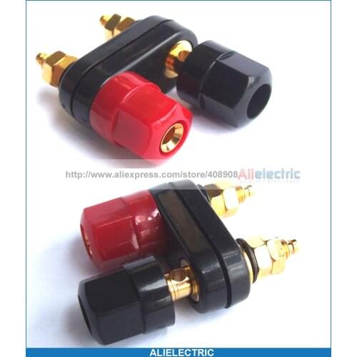 20pc Double Gold Plated Binding Post for 4mm Banana Plug Power Amplifier Speaker