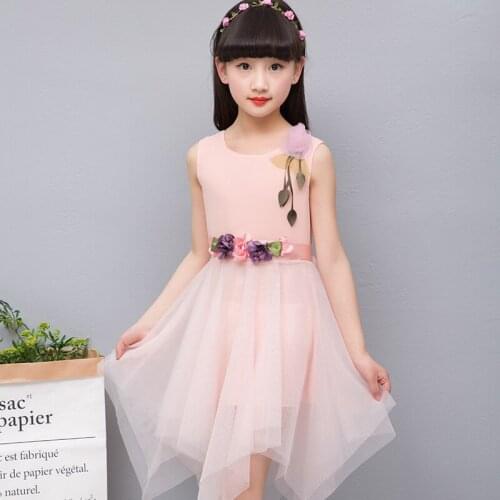 2019 Summer Princess Dress Elegant Vestido Kids Dresses For Girls Clothes Dance Flower Dresses Children Clothing 2 Colors 3-14Y