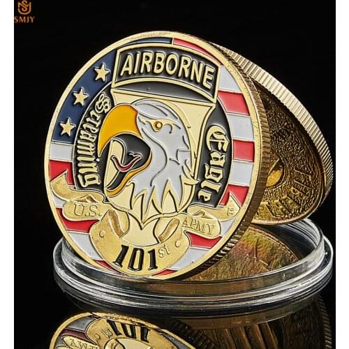 2021 USA Defense Force 101st Ariborne Division Air Assauit US Army Rendez-Vous With Destiny Challenge Token Coin Badge