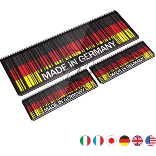 3D Bar Code Sticker Made In Germany In UK Italy Motorcycle Tank Pad Decal Motorbike Helmet Stickers Car Decals