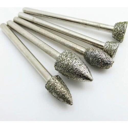 5pcs diamond tools for granite diamond grinding wheel for dremel rotary tool diamond burs rotary diamond tools accessories