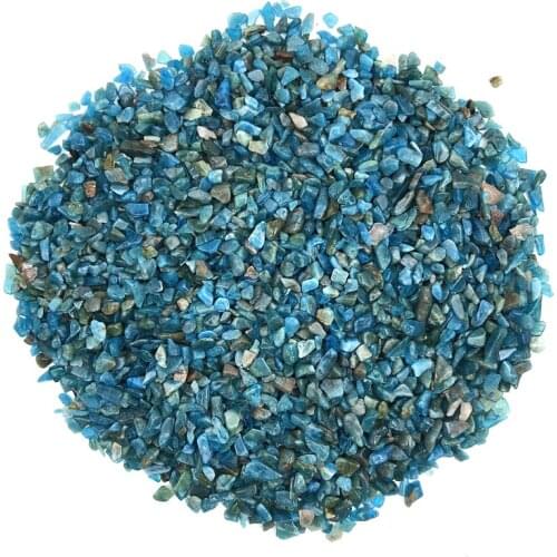 50g Natural Small Size Blue Apatite Stones Crystal Gravel Minerals and Stones Polished Gemstone Specimen 3-5mm