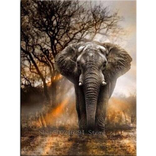 5D Diamond Painting Elephant Animal Diamond Embroidery Cross Stitch square Round drills Home Decor Childrens gifts FF1792