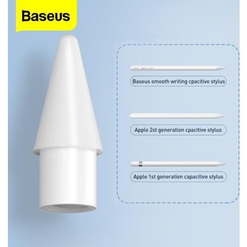 Baseus 2PCS Stylus Pencil Tips for Apple Pencil 2 1 2nd 1st Gen Spare Tip Nib Replacement Touch Pen Tips For iPad Accessories