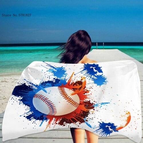 Baseball Beach Towel 3D Print Famous Sports Beach Towel For Children Teen Shower Towel Home Textile Dry Towel Beach Towel