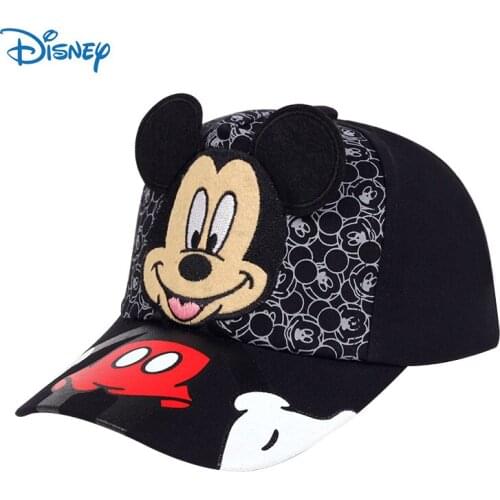 Disney Cartoon Mickey Childrens Hat Kids Boys Girls Baseball Caps Cute Ear Embroidery Sun Hats Suitable for 3-8 Years Old