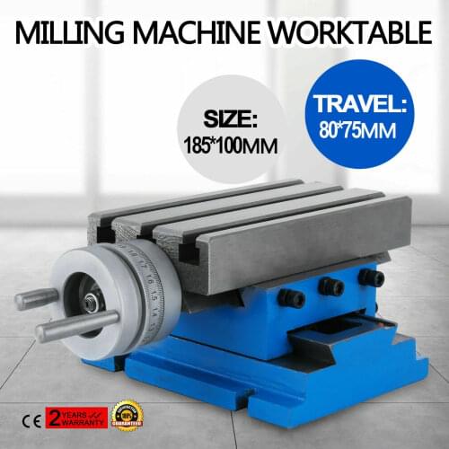 Milling Machine Worktable Cross Slide Table 4\"X7.3\" Vise Compound Drilling