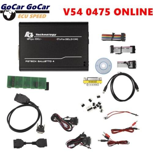FW 0475 EU Latest Version FGTECH Galletto 4 Master V54 Auto ECU Chip Tuning Programmer Multi-Language Unlock Version FG TECH