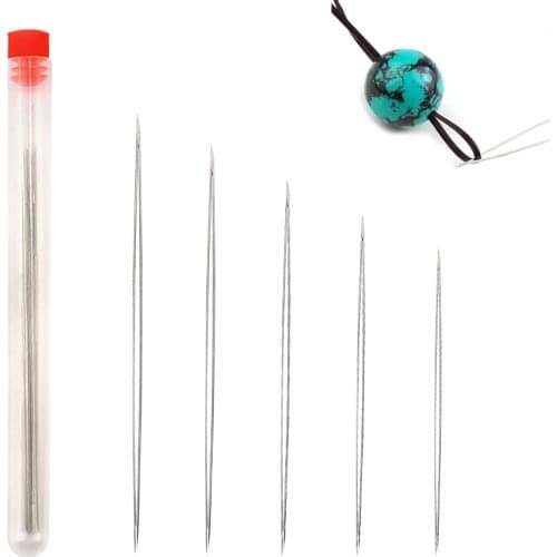 10pcs stainless steel Big Eye Curved Beading Needles Easy Jewelry Making Tools for beads and pearls Thread String Cord 5 sizes