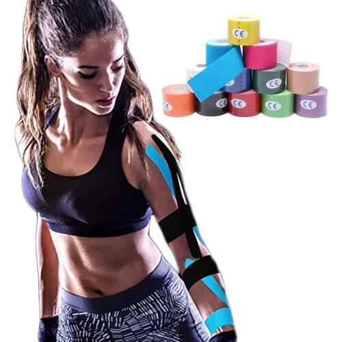 Kinesiology Tape Muscle Bandage Athletic Recovery Sports Cotton Elastic Tape Knee Pad Muscle Pain Relief Pads Support Stickers