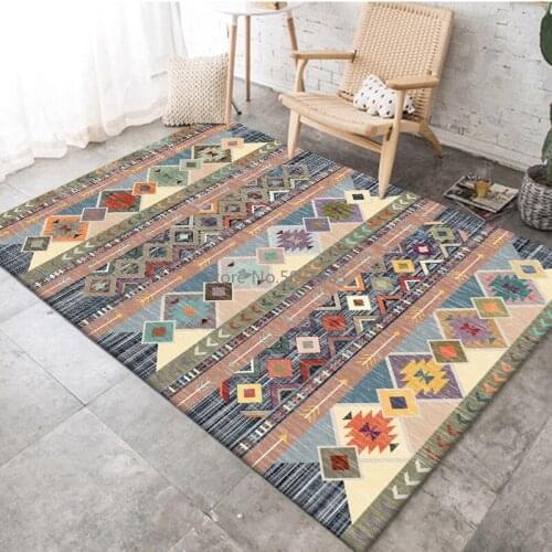 New Retro National style 3D Printed carpets For Living Room Bedroom Area Rugs Modern Colour Geometry Pattern Home Mat Rug