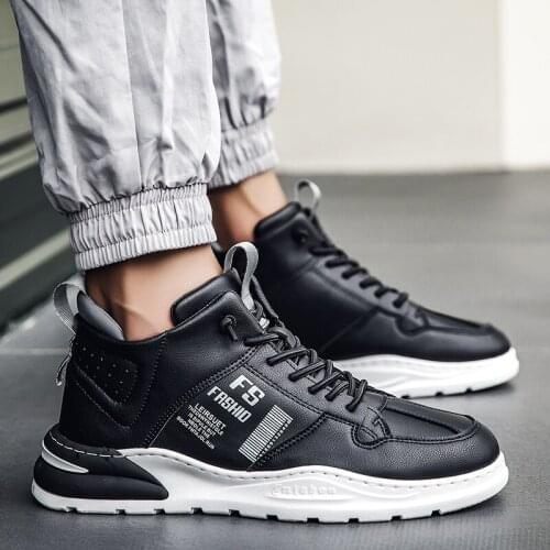 Trend High Top Mens Sneakers Outdoor Fitness sports shoes Breathable Comfortable Men Running Shoes Spring and Autumn Men Shoes