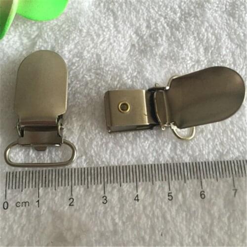3pcs 20mm Metal Silver Hook Baby Dummy Pacifier Holder Clips Suspender Clip Soother Clips For Ribbon