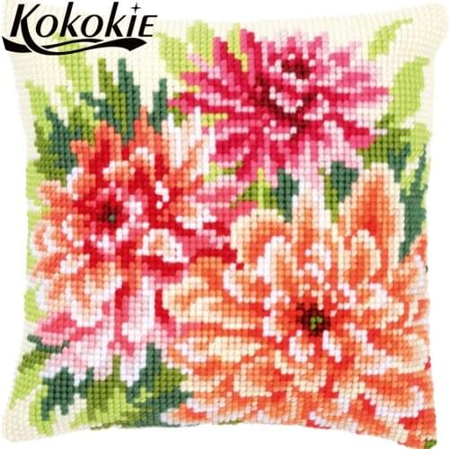 3d embroider mat diy knitting needles kit for pillowcase Cross stitch kits pillow kit fabric embroidery yarn Needlework Sets