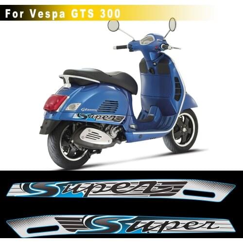 Gray Blue Fits For PIAGGIO Vespa GTS 300 gts300 Sport gts Decal Stickers Emblem Super reflective Stickers Motorcycle
