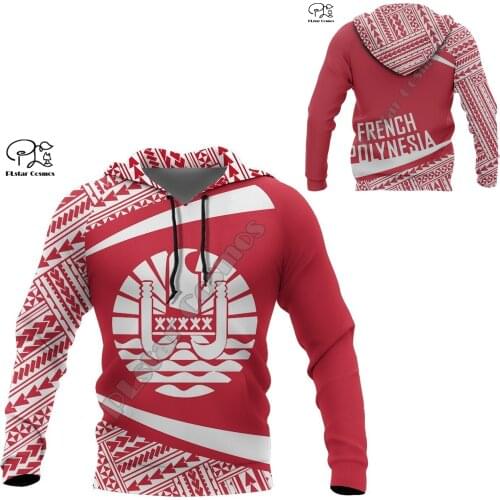 NewFashion French Polynesia Art Tahiti Country Flag Tribal Culture Retro Tracksuit 3DPrint Men/Women Autumn Colorful Hoodies B-8